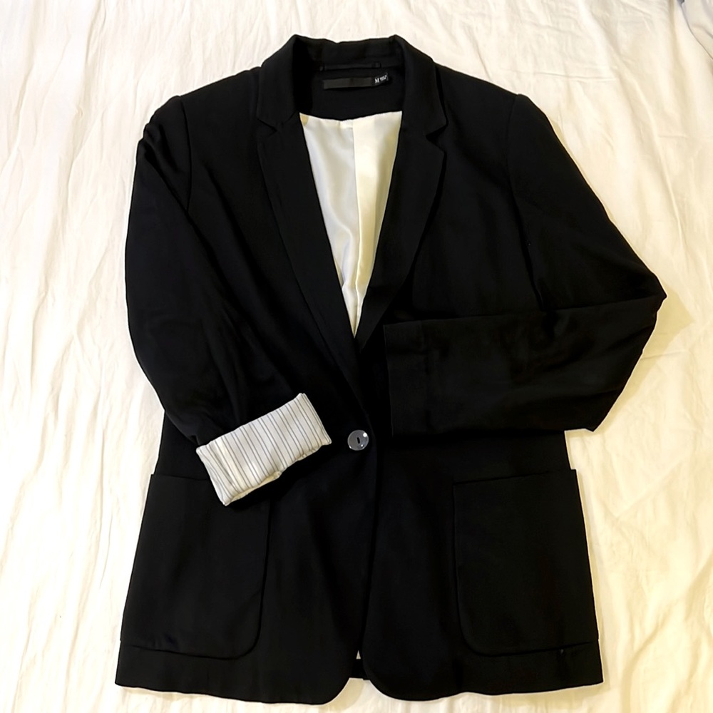UNIQLO Black Jersey Blazer